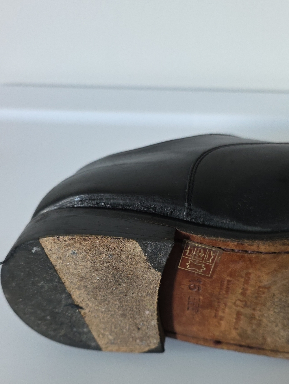 Mens Thursday Boot Co. Black Leather Chairman Dress Shoes - US 15 Wide - Picture 7 of 13